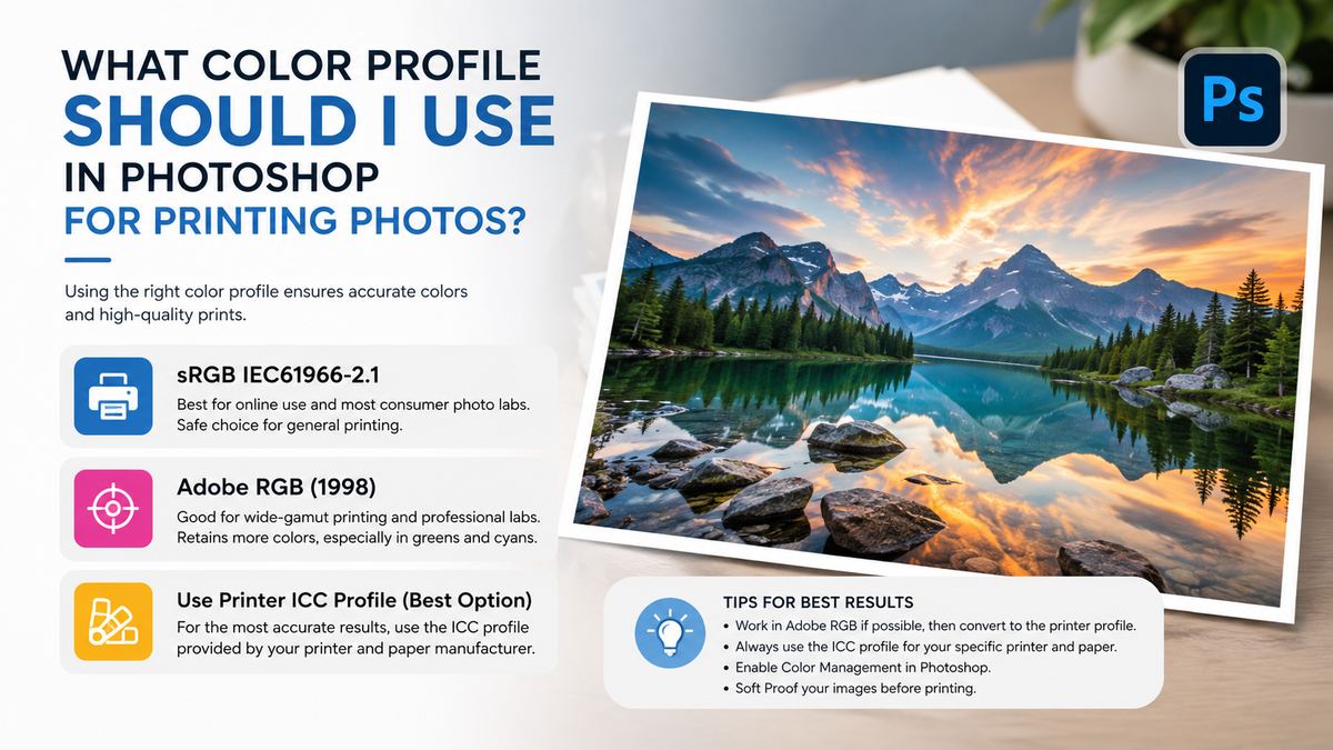 What Color Profile Should I Use in Photoshop for Printing Photos?