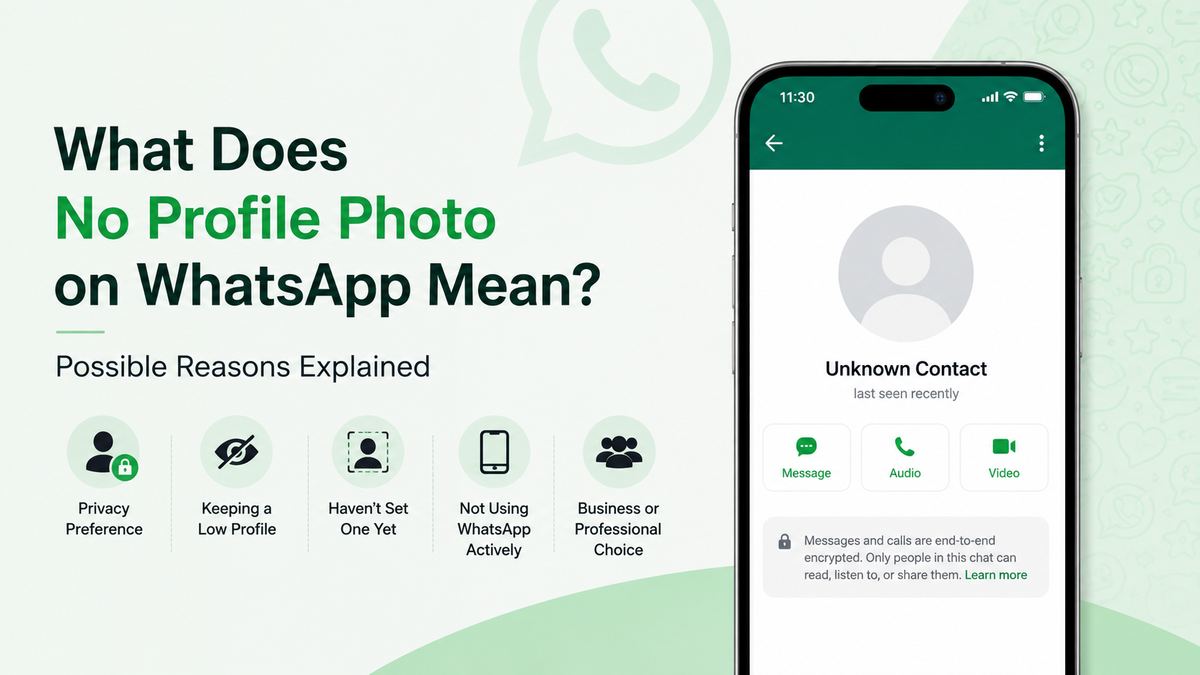 What Does No Profile Photo on WhatsApp Mean? Possible Reasons Explained